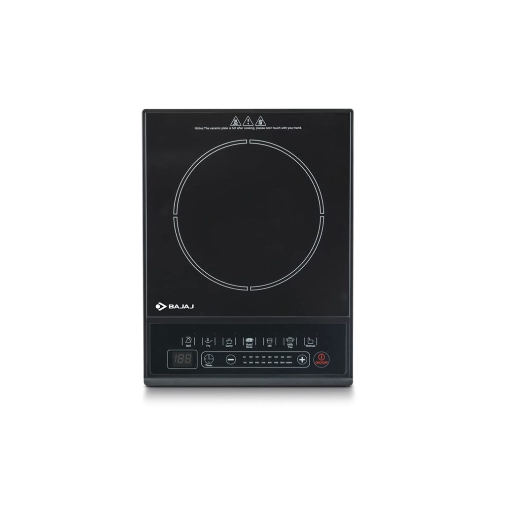 Bajaj Majesty ICX Neo 1600 watts induction cooktop with pan sensor